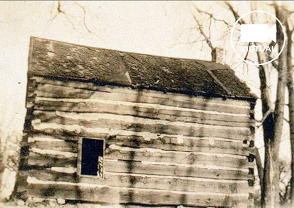 Old log cabin used during the underground railroad era.