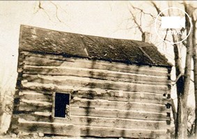 Old log cabin used during the underground railroad era.