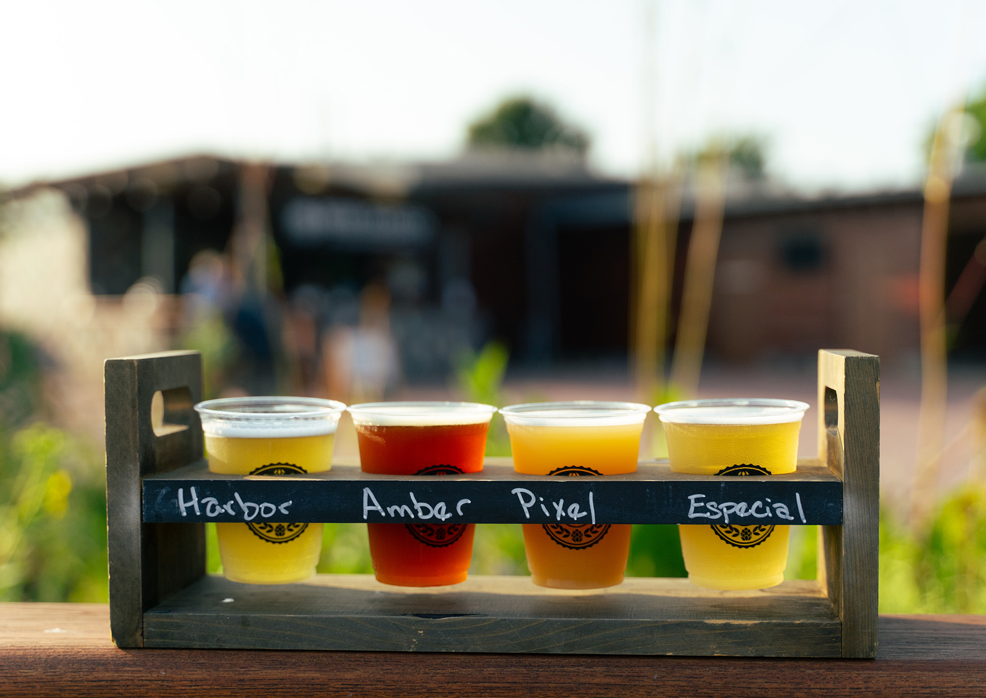 Photo of a variety of craft beers being served during trivia night