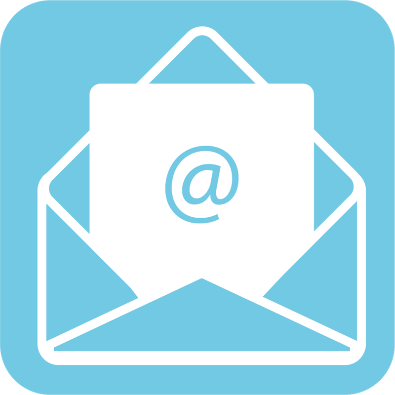 E-Newsletter Icon - Envelope with @ Symbol